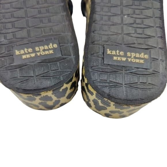Kate Spade Thong Platform Sandals Black Tan Size 5 Rhett Flip Flops - Picture 4 of 7